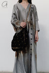 MUTEDANCE long buckle V -neck real silk dress MD22FW48 PM47